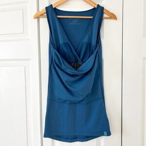 Lalabu Soothe Shirt Babywearing Tank Top Blue Womens Medium EUC